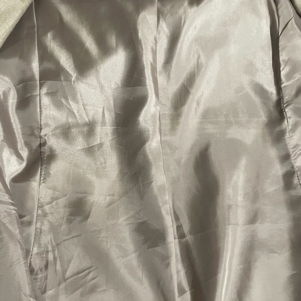 Nine West Tan Trench Coat Lightweight Suit Jacket, Short Sleeve, Size 8 - Picture 3 of 13